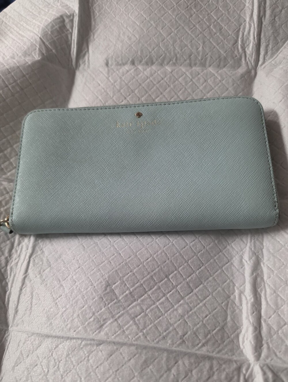 Kate Spade Crosshatched Saffiano Leather Long Zippy Continental Wallet